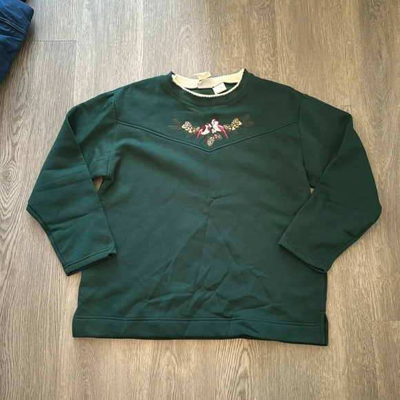 Bobbie Brooks Tops - Vintage Bobbie Brooks fleece lined bird engraved sweatshirt NWT size medium
